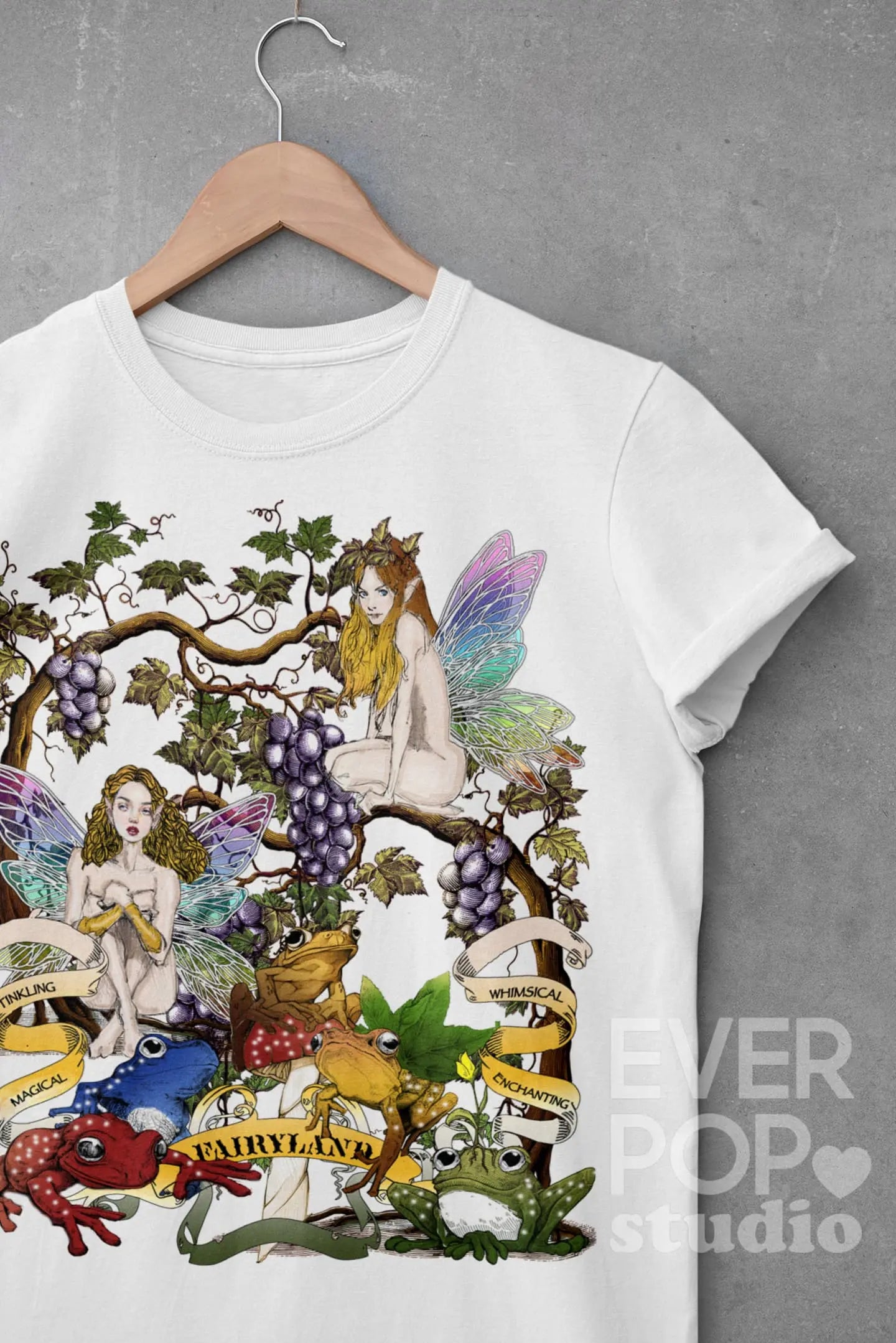 Fairy Frog Tree Graphic Tee shirt, Hoodie Sweatshirt