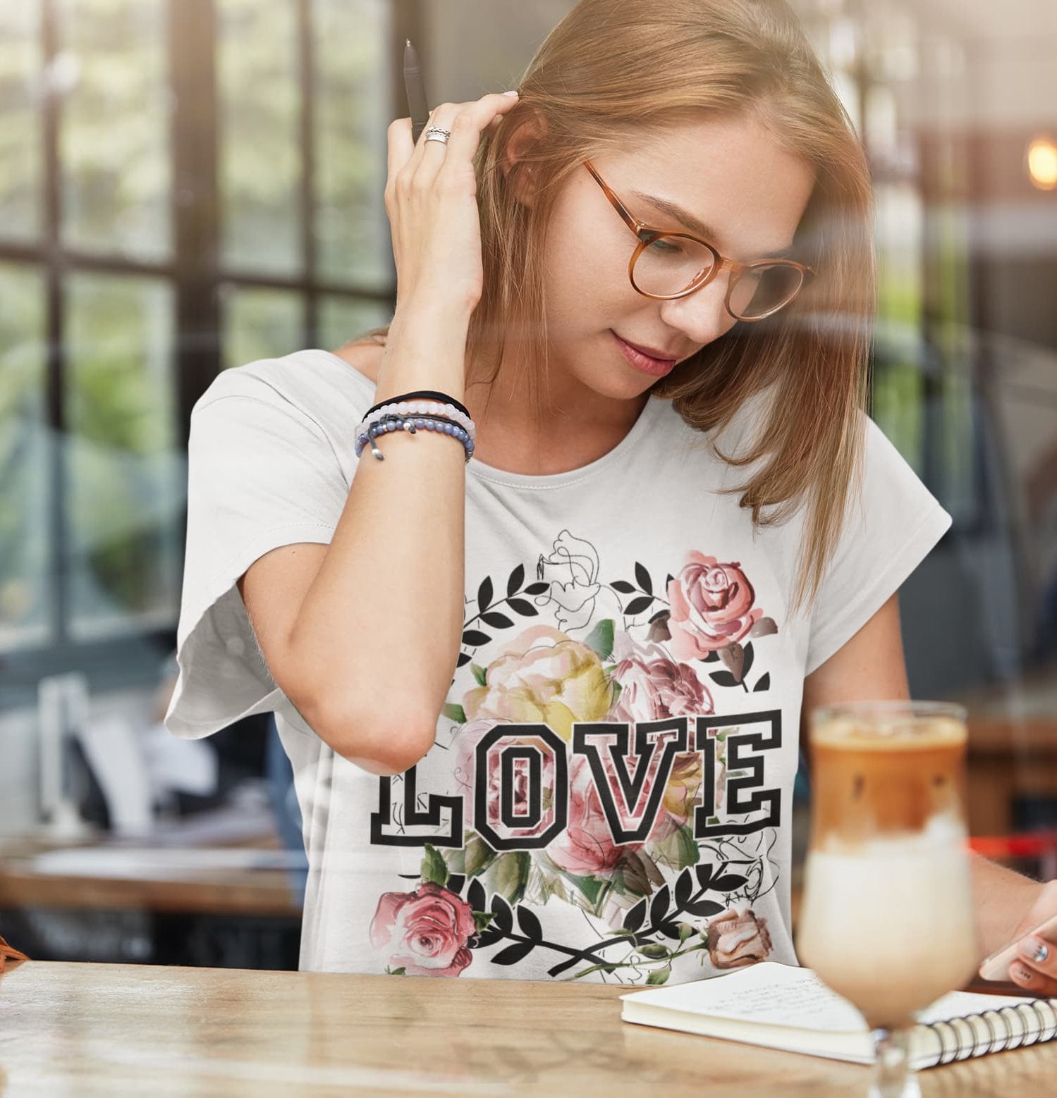 Fall Rose Love Graphic Tee Shirt, Hoodie sweatshirt
