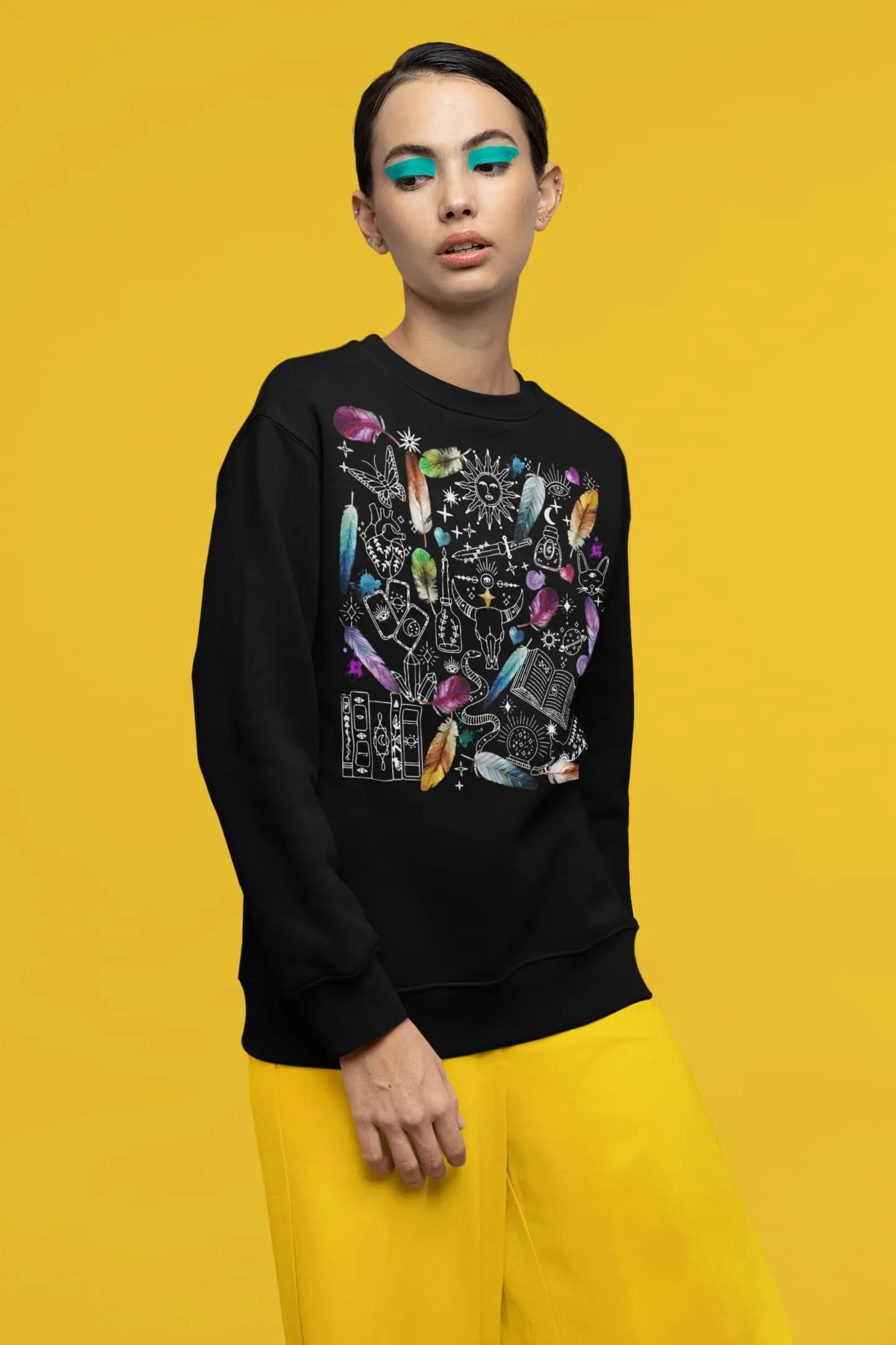 Witch feather Graphic Tee Shirt, Hoodie Sweatshirt