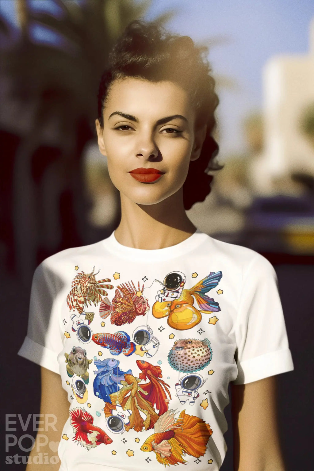 Fish Space Graphic Tee Shirt, Hoodie Sweatshirt