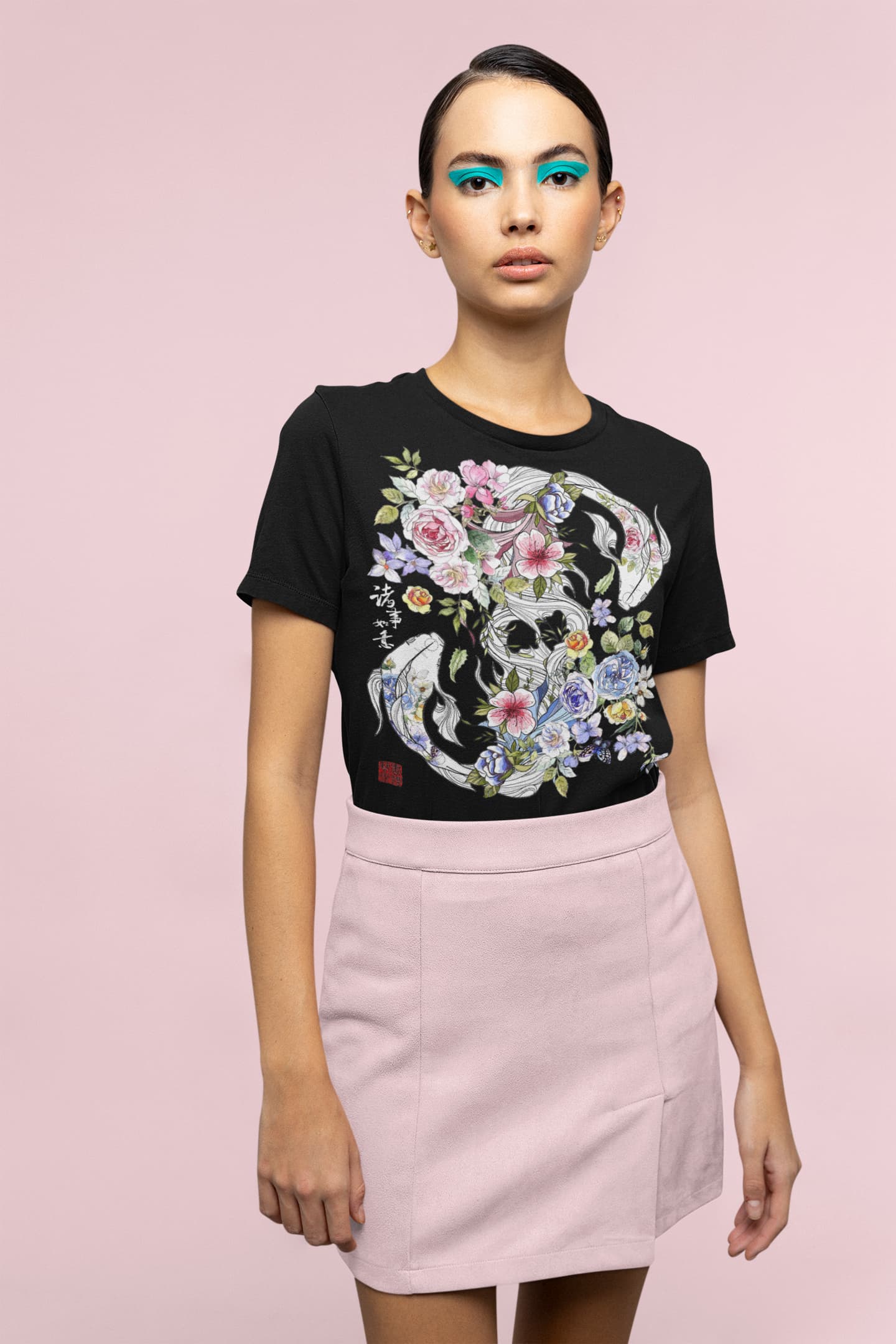 Koi Fish Yin Yang Graphic Tee Shirt, Hoodie Sweatshirt