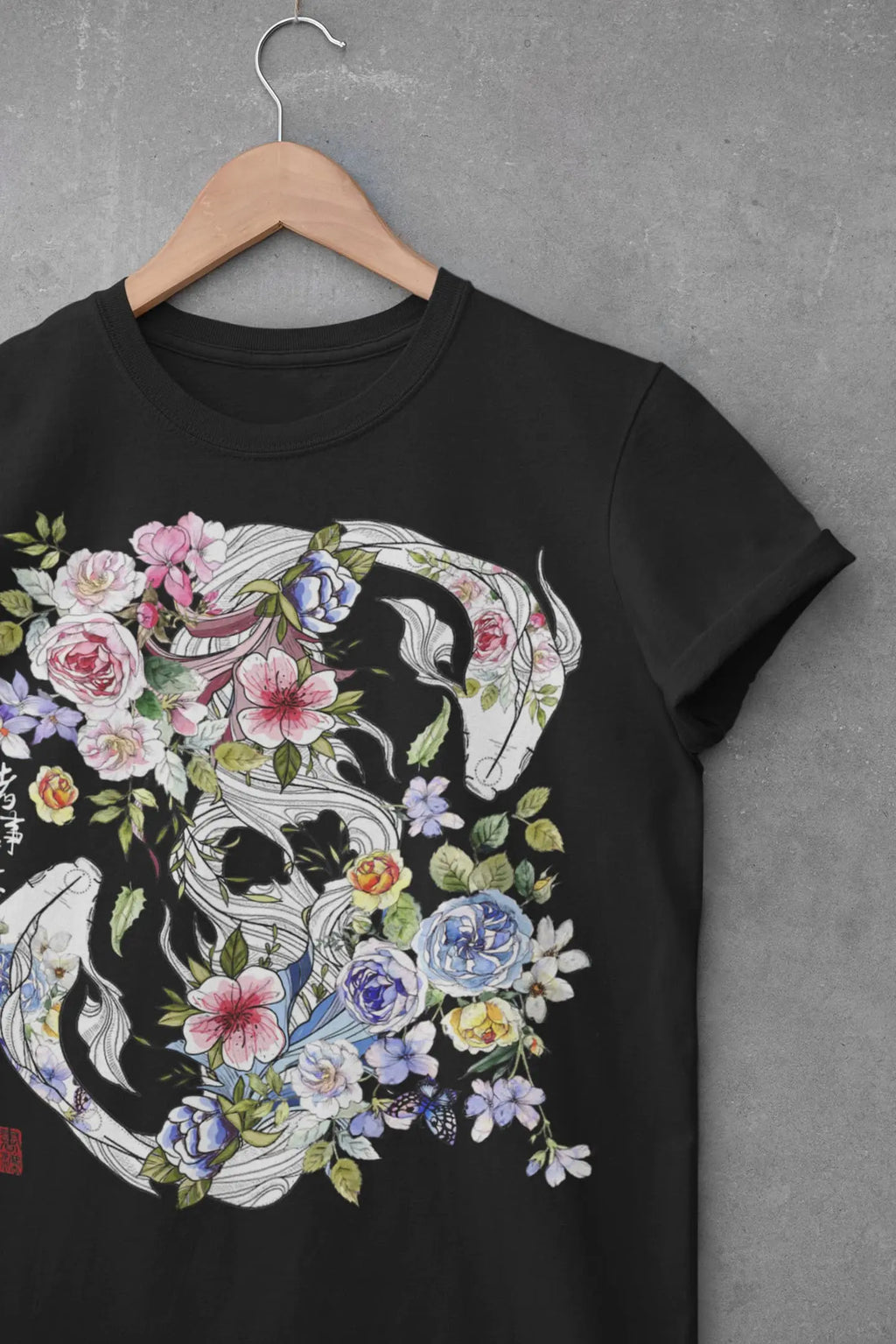 Koi Fish Yin Yang Graphic Tee Shirt, Hoodie Sweatshirt