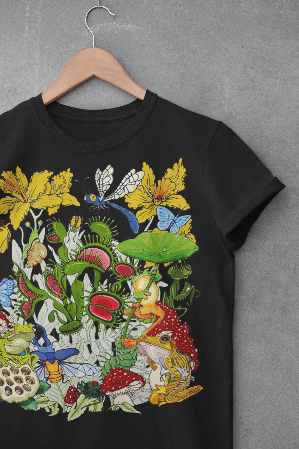 Whimsical Flytrap Garden Graphic Tee Shirt, Hoodie Sweatshirt