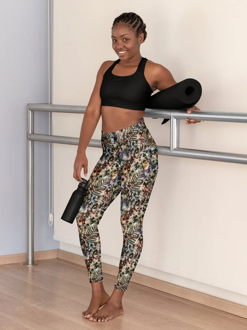 Forest Camo Leggings: Abstract Print Yoga Pants