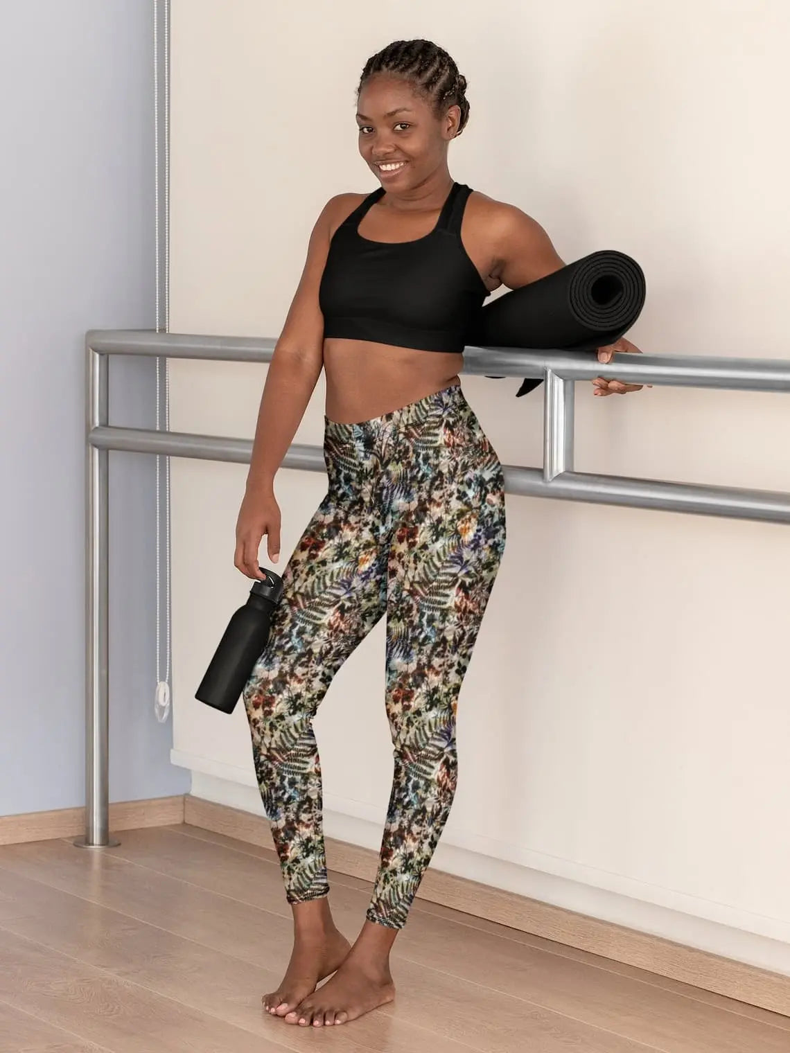 Forest Camo Leggings: Abstract Print Yoga Pants