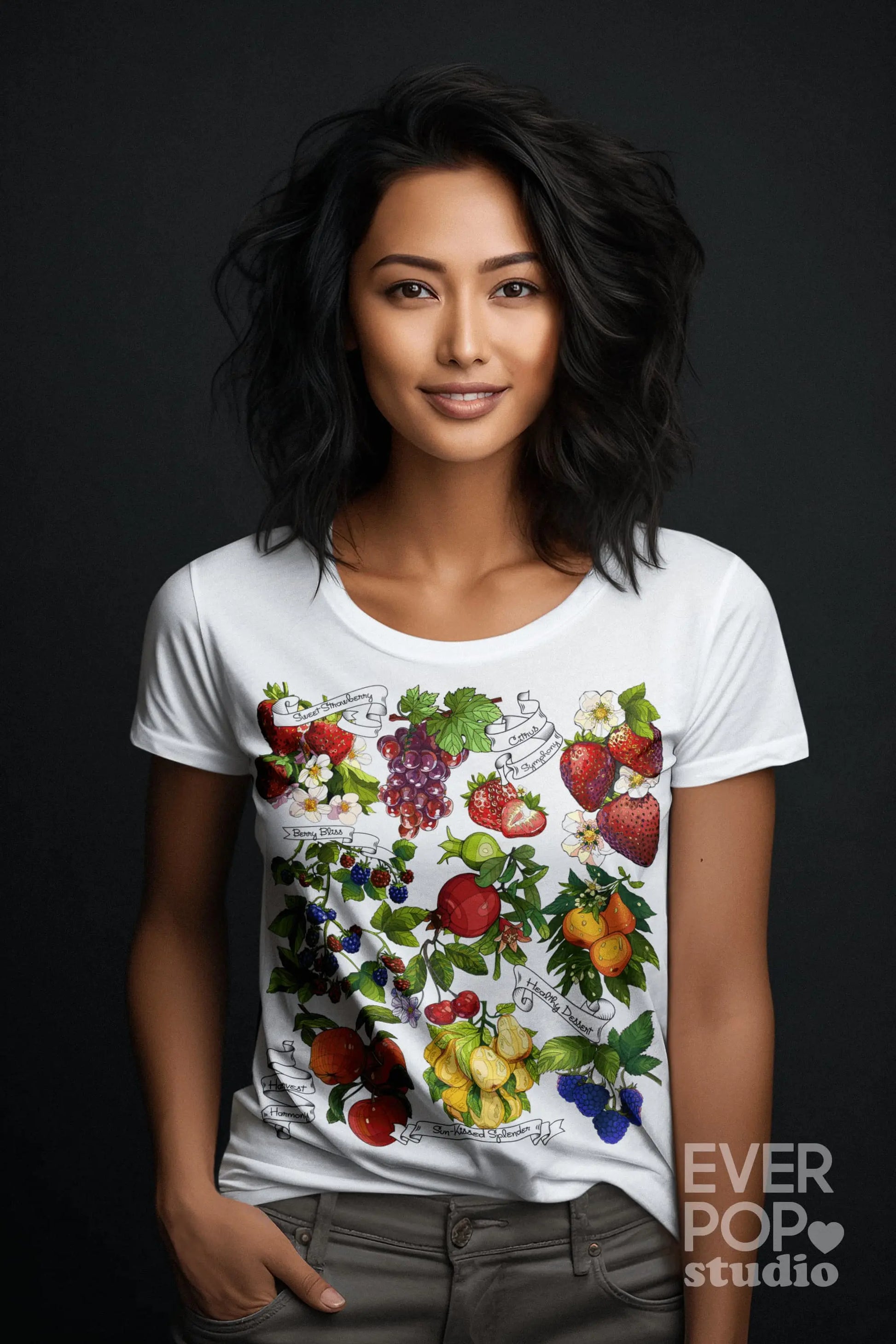 Fruit Floral Graphic Tee Shirt, Hoodie Sweatshirt