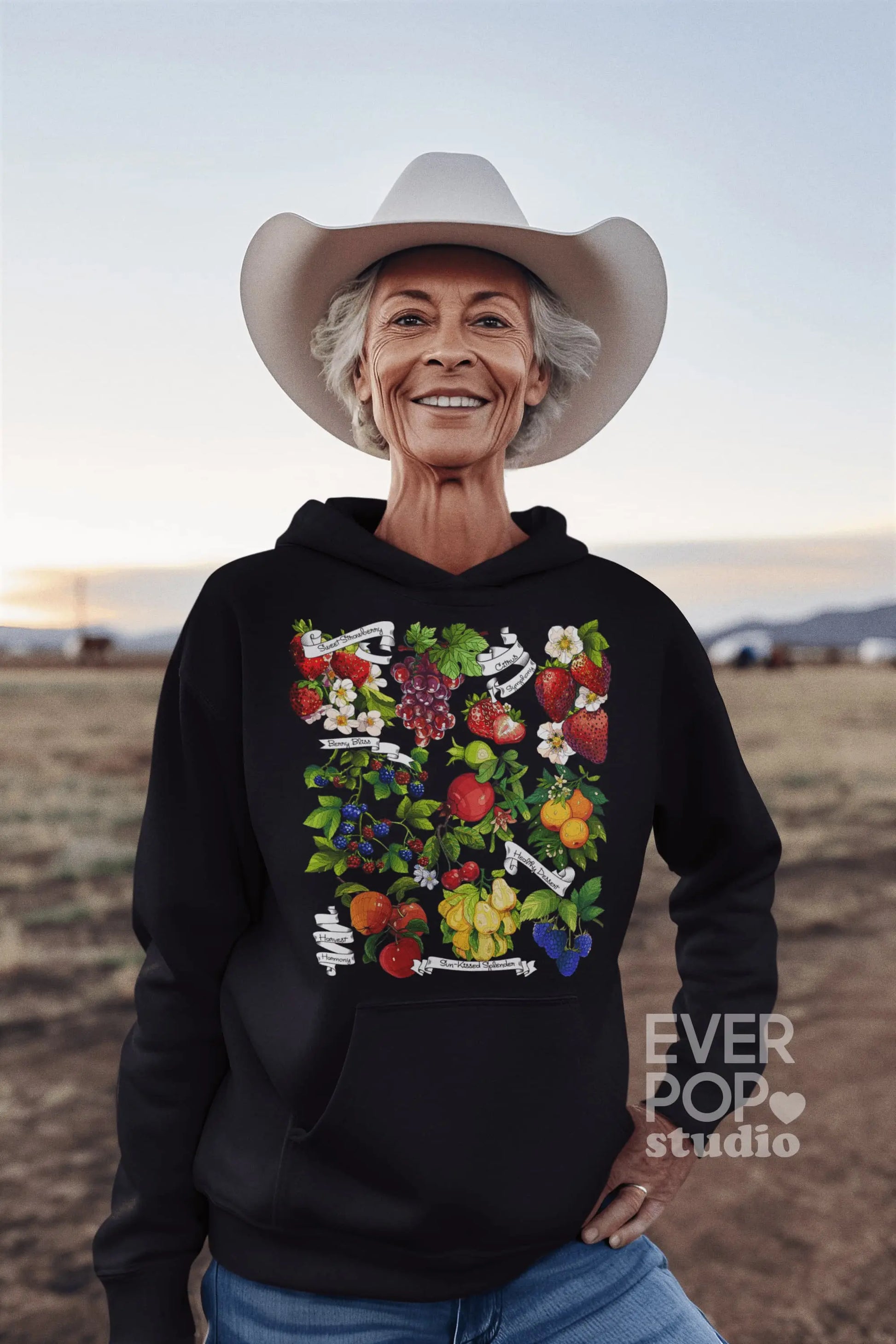 Fruit Floral Graphic Tee Shirt, Hoodie Sweatshirt