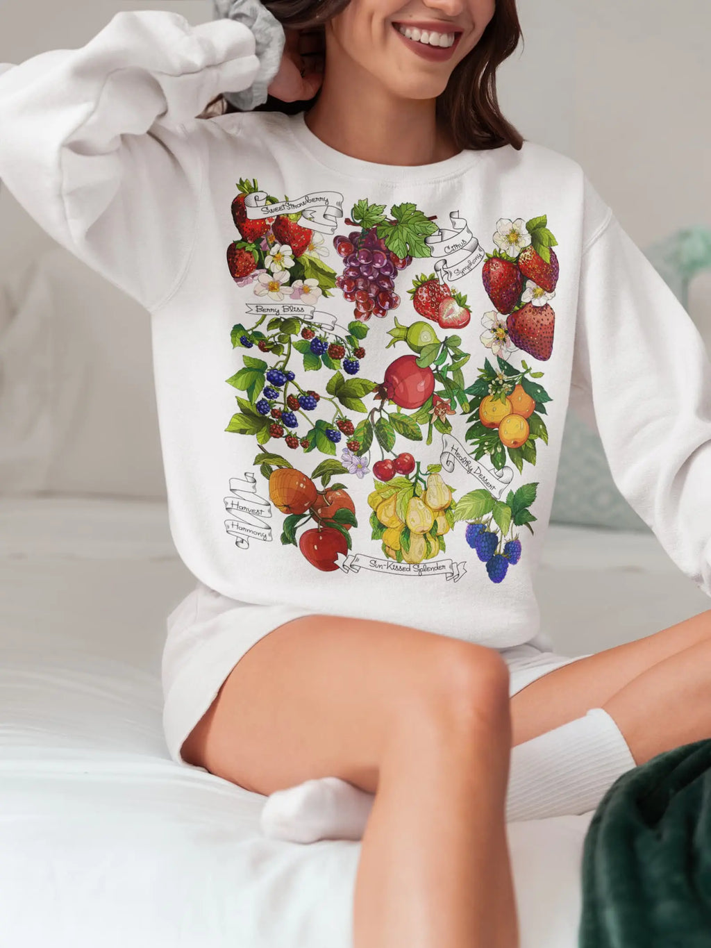 Fruit Floral Graphic Tee Shirt, Hoodie Sweatshirt