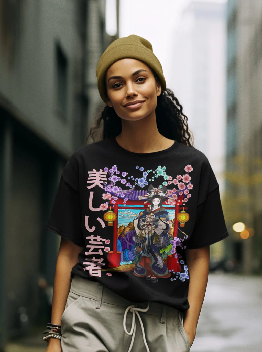 Japanese Geisha Graphic Tee Shirt, Hoodie Sweatshirt
