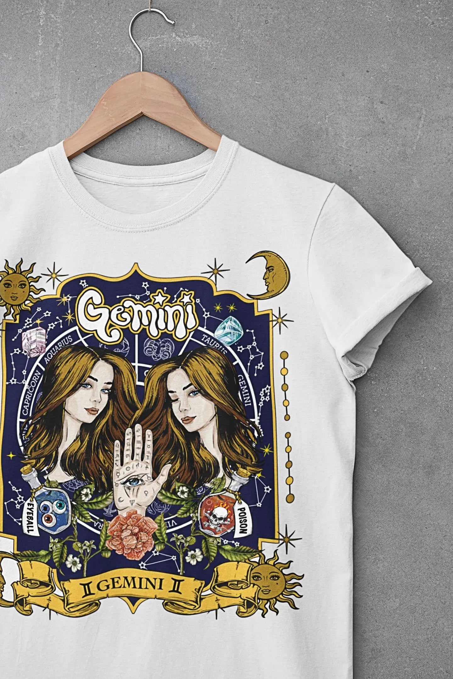 Gemini Zodiac Graphic Tee Shirt, Hoodie Sweatshirt