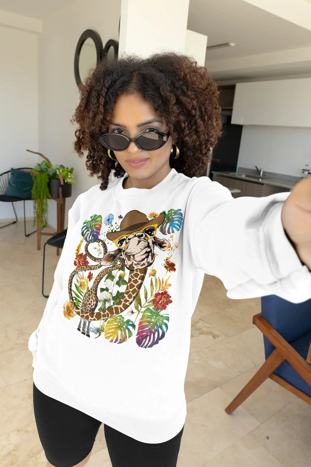 Giraffe Animal Graphic Tee Shirt, Hoodie Sweatshirt