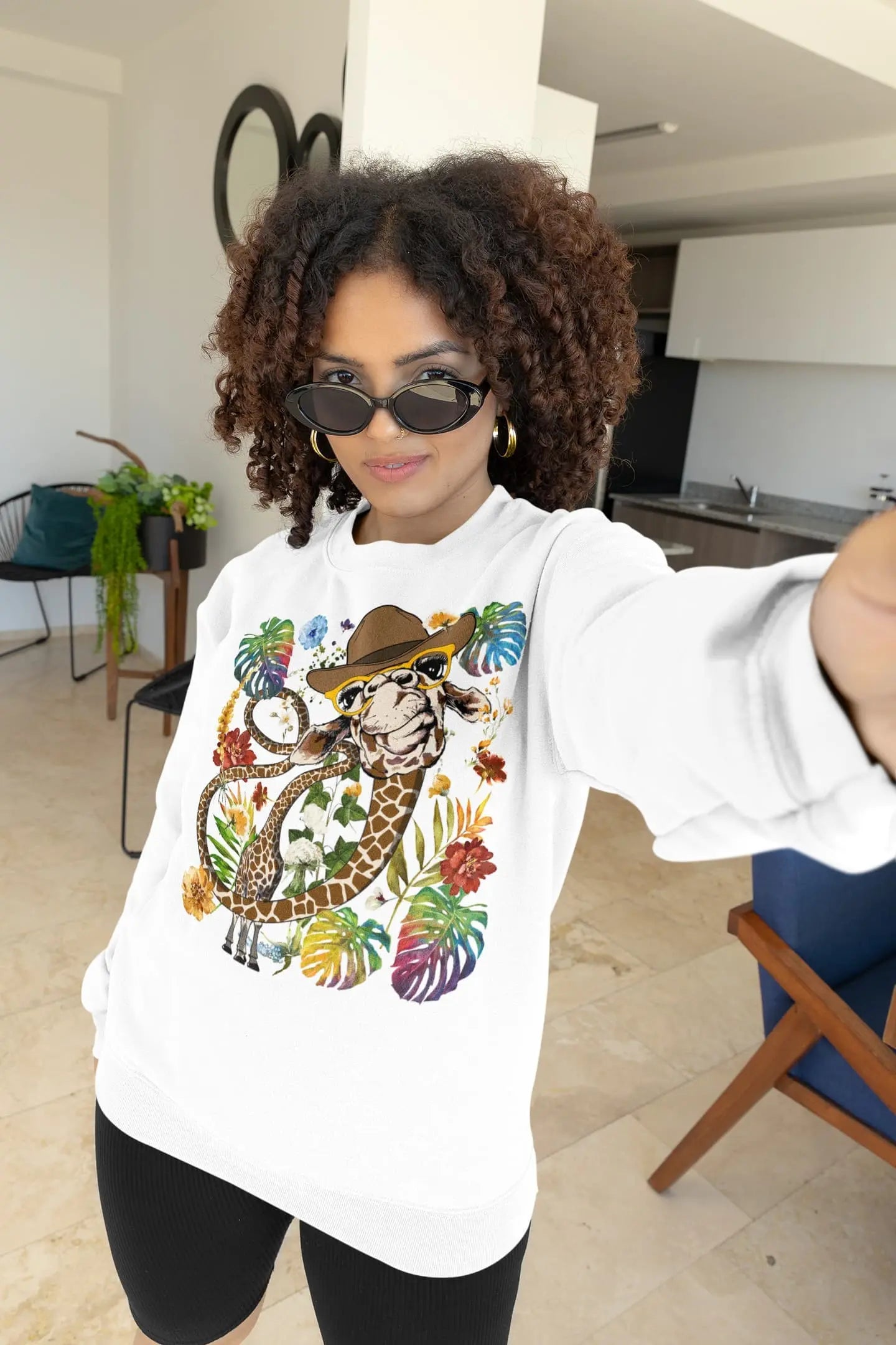 Giraffe Animal Graphic Tee Shirt, Hoodie Sweatshirt