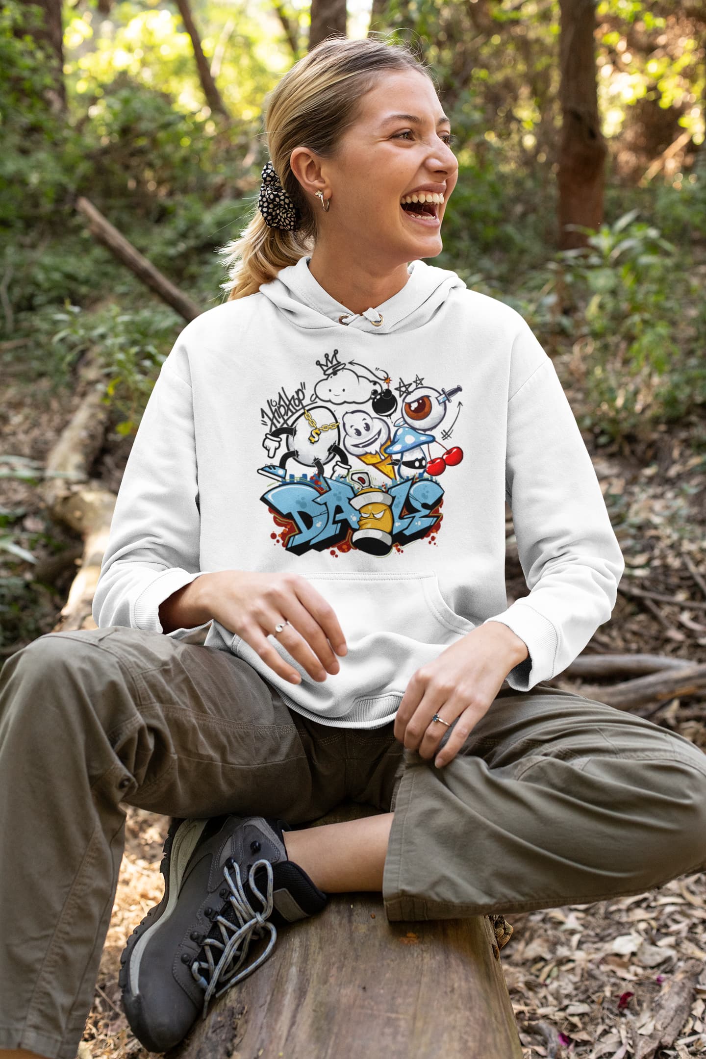 Graffiti Cartoon Graphic Tee Shirt, Hoodie Sweatshirt