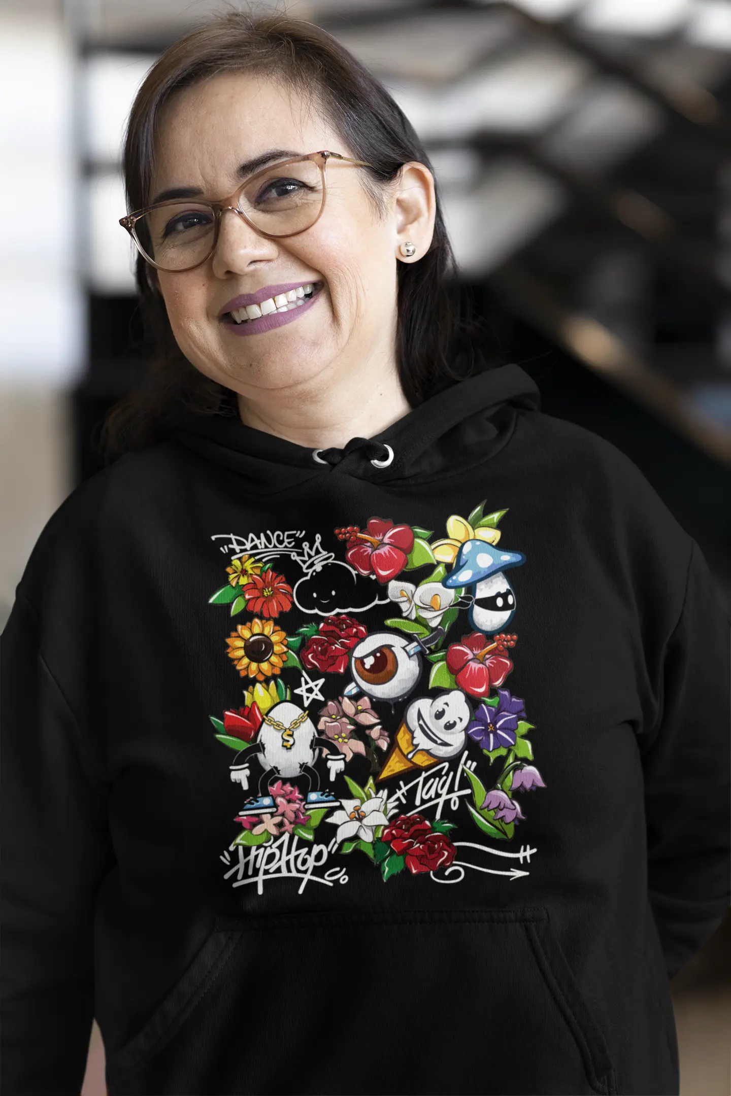 Cartoon Graffiti Graphic Tee Shirt, Hoodie Sweatshirt