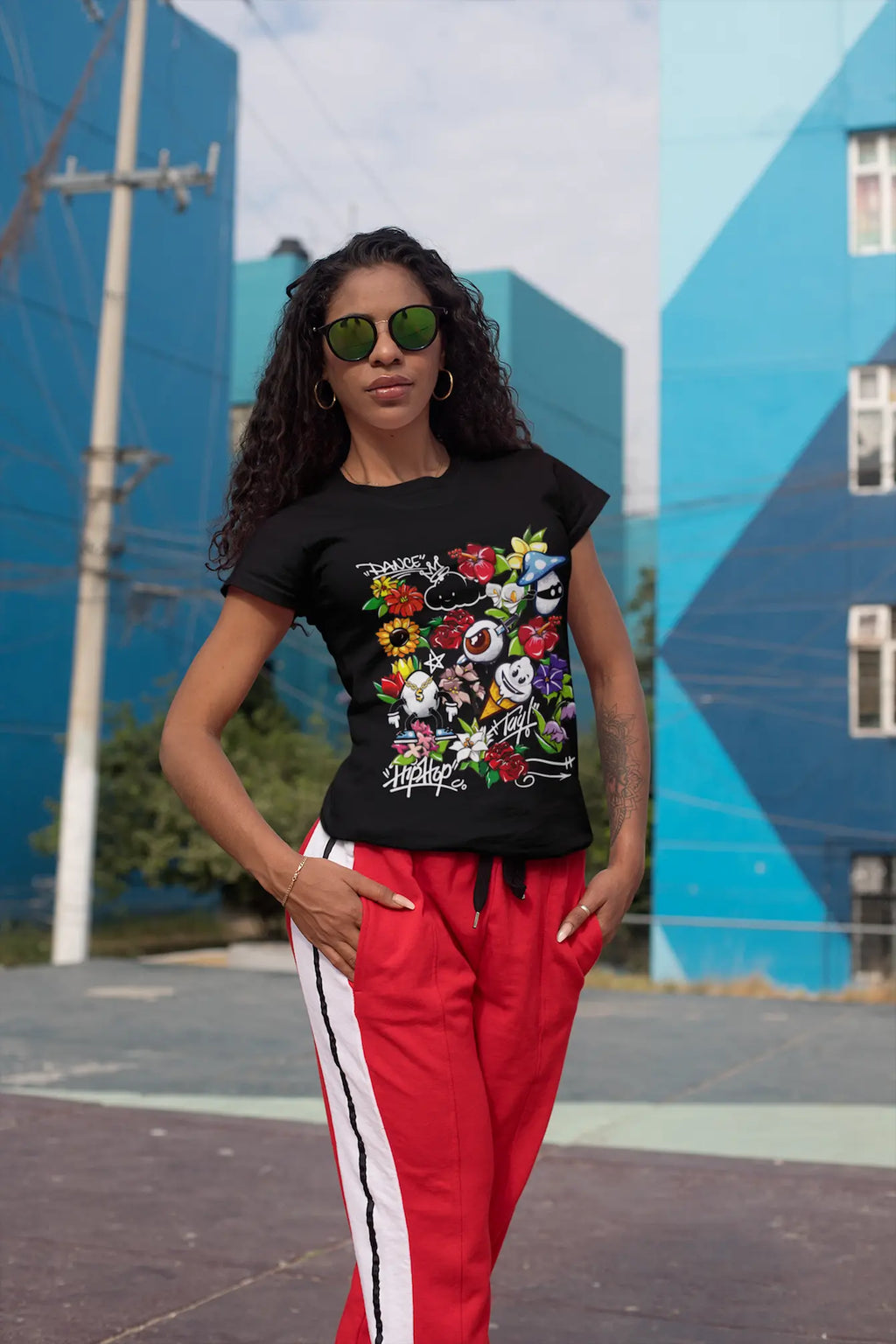 Cartoon Graffiti Graphic Tee Shirt, Hoodie Sweatshirt