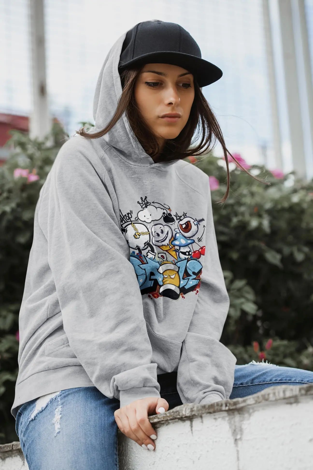 Graffiti Cartoon Graphic Tee Shirt, Hoodie Sweatshirt