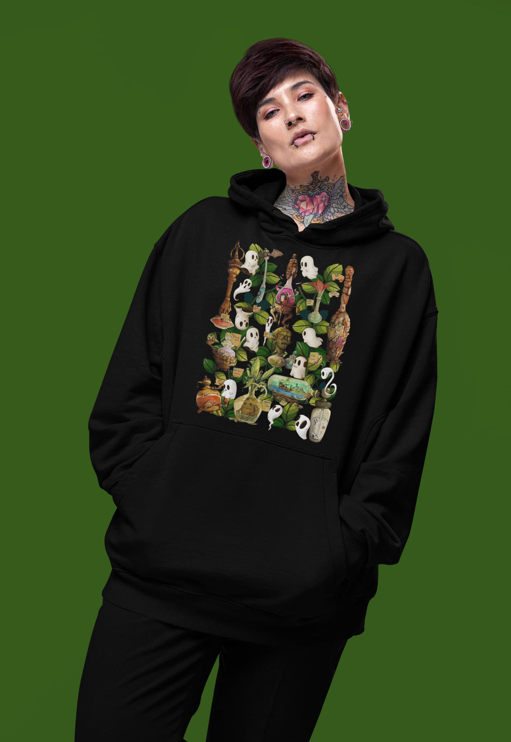 Witch Boo Ghost Graphic Tee Shirt, Hoodie Sweatshirt