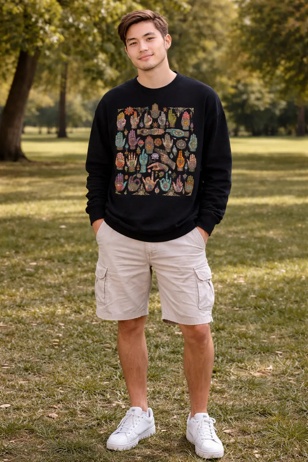 Hamsa & Third Eye Hands Graphic Tee Shirt, Hoodie Sweatshirt