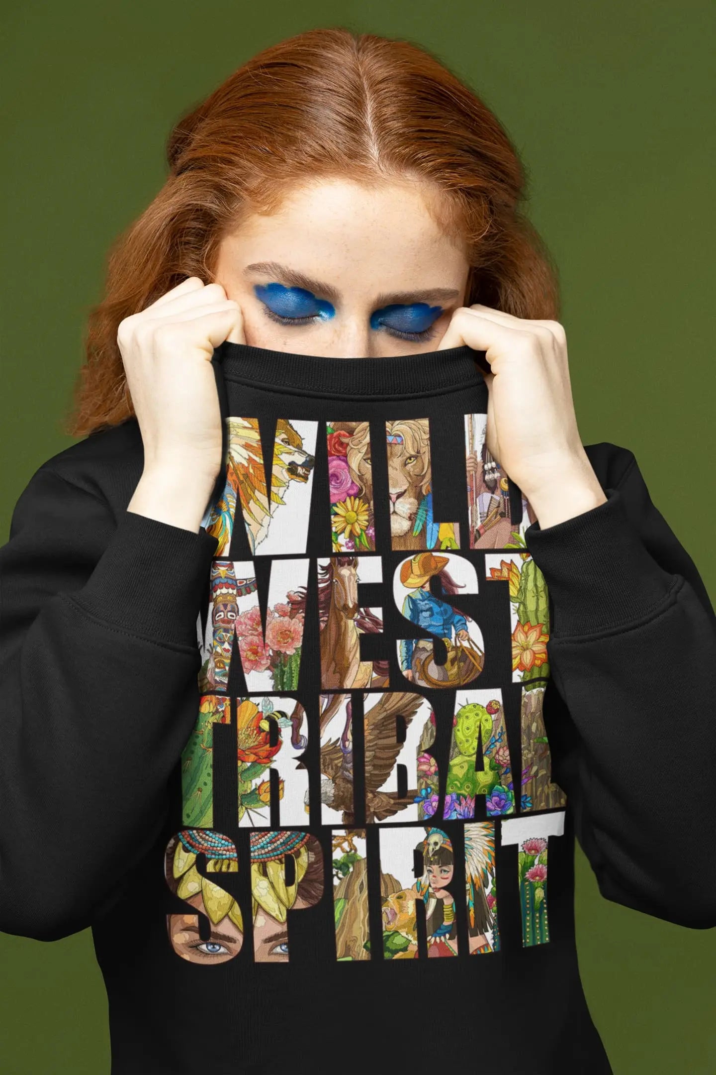 Wild Western Tribe  Graphic Tee Shirt, Hoodie Sweatshirt