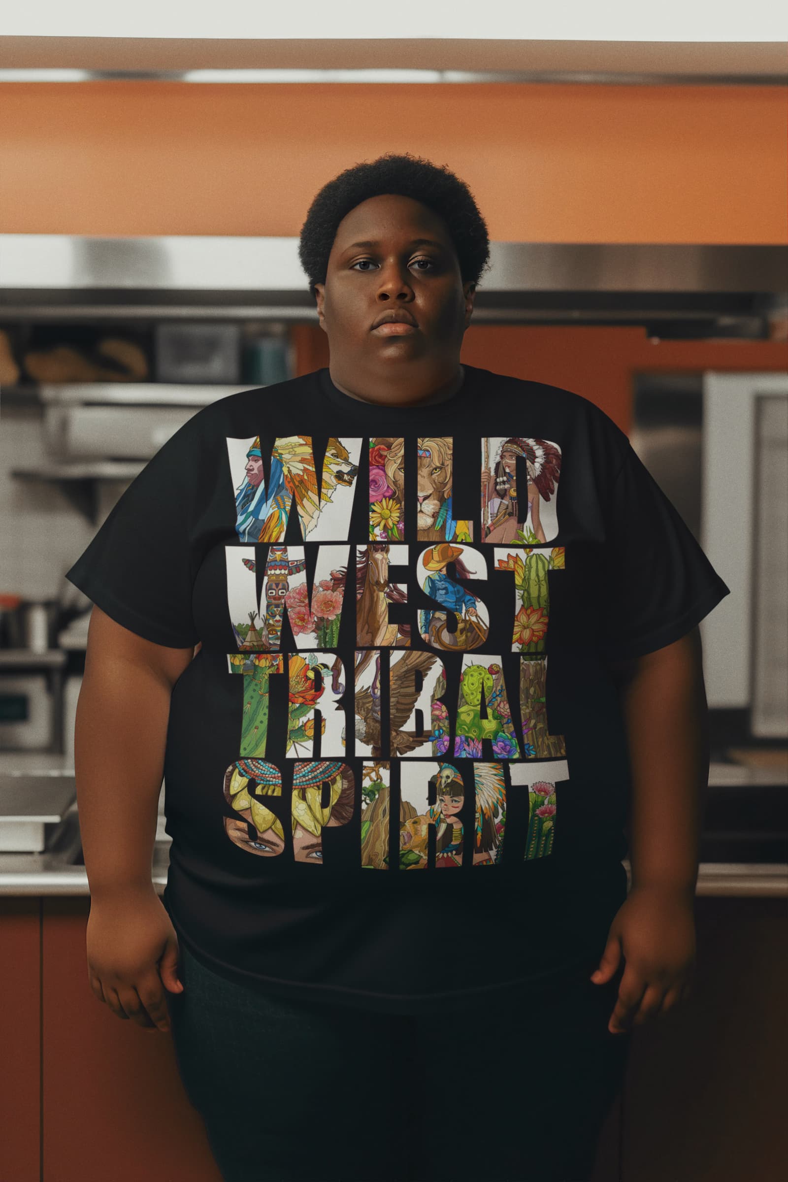 Wild Western Tribe  Graphic Tee Shirt, Hoodie Sweatshirt