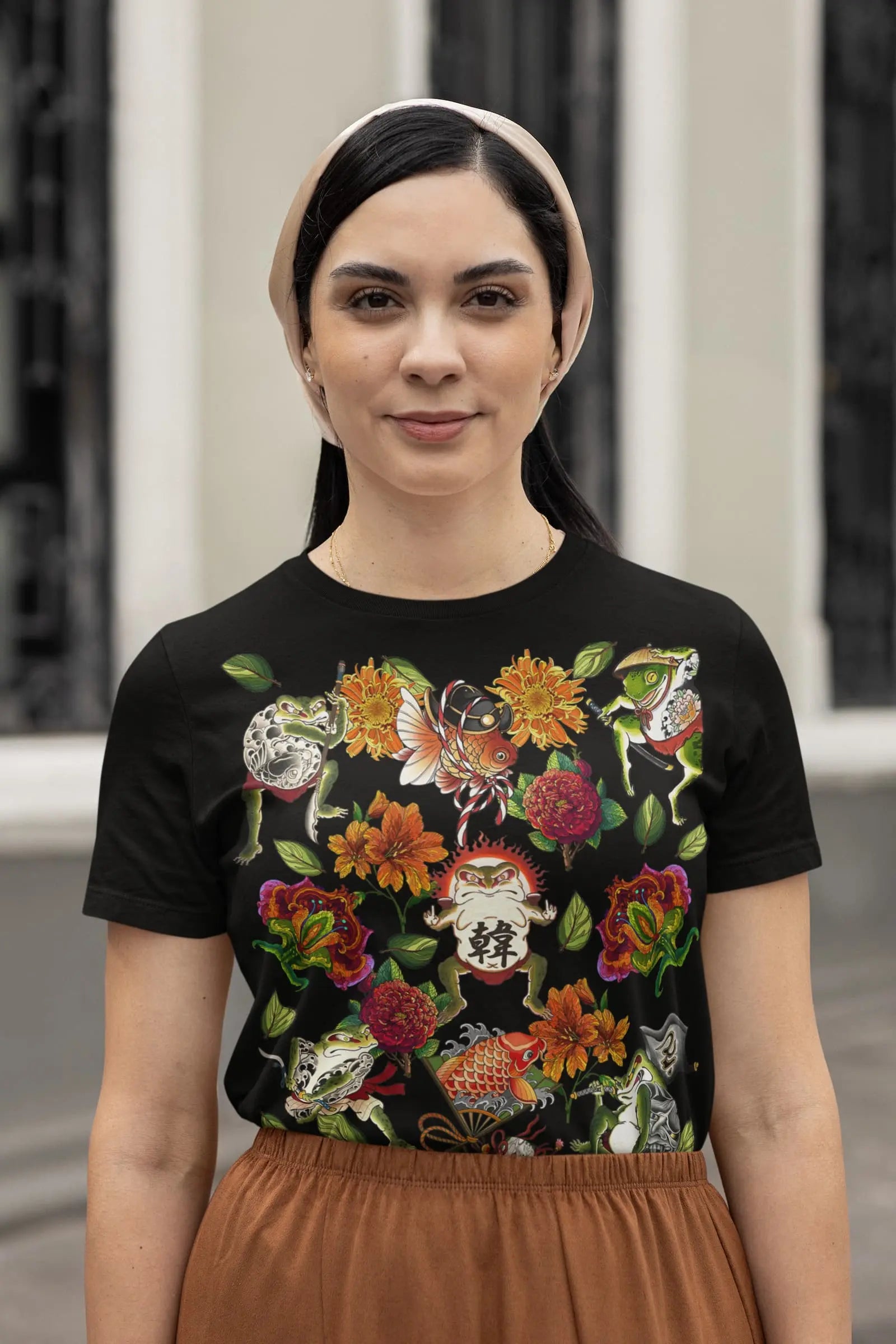 Japanese Frog Tattoo Graphic Tee Shirt, Hoodie Sweatshirt