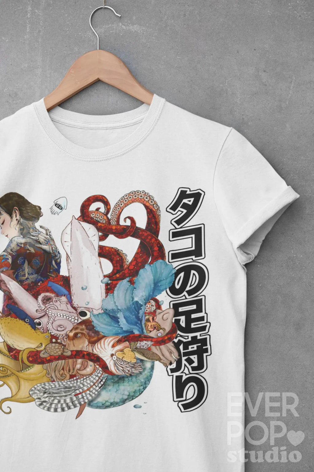 Japanese Mermaid Graphic Tee Shirt, Hoodie Sweatshirt