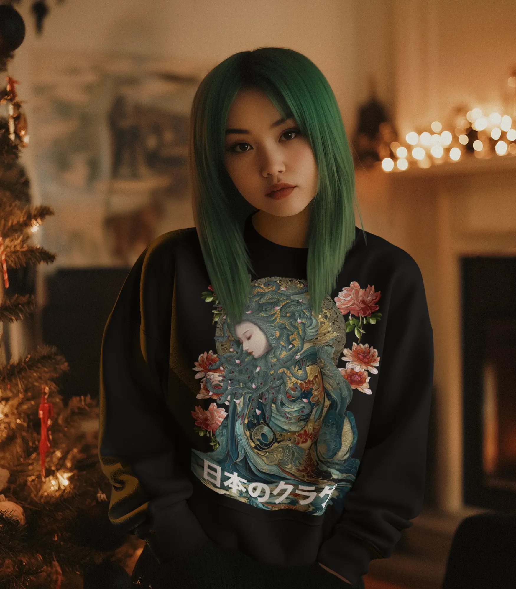 Japanese Medusa Graphic Tee Shirt, Hoodie Sweatshirt