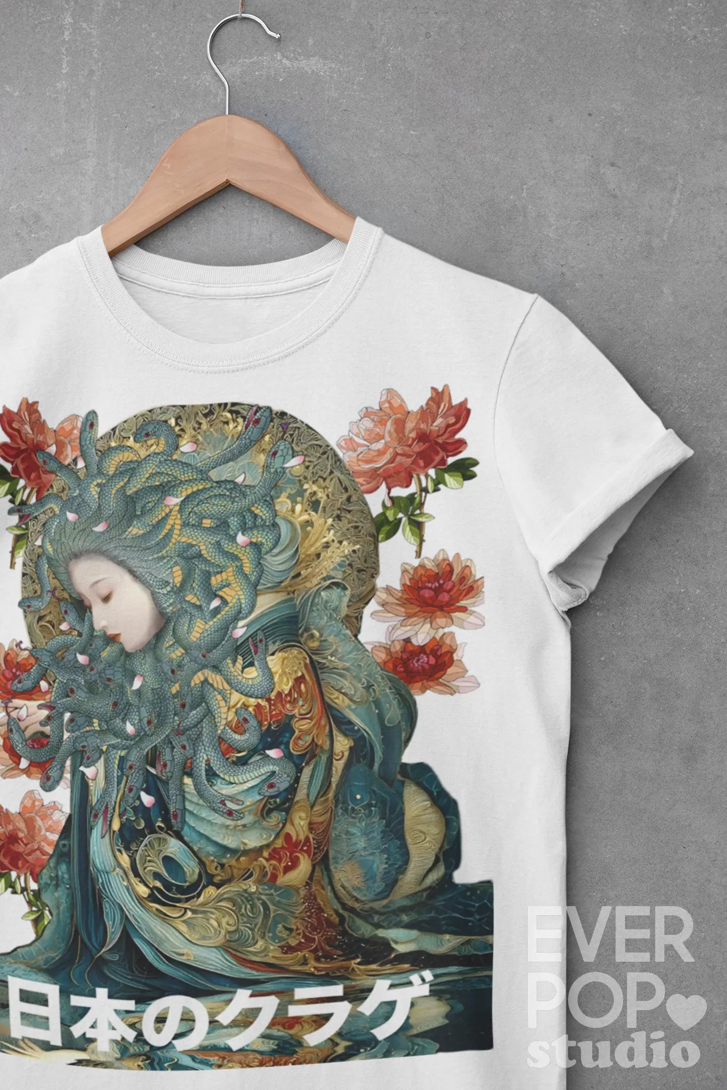 Japanese Medusa Graphic Tee Shirt, Hoodie Sweatshirt