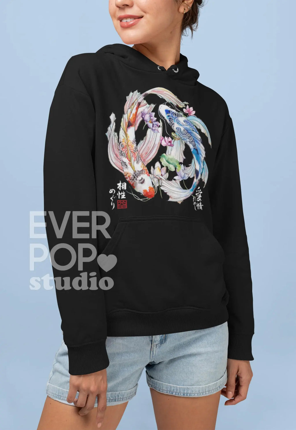 Koi Fish Graphic Tee Shirt, Hoodie Sweatshirt