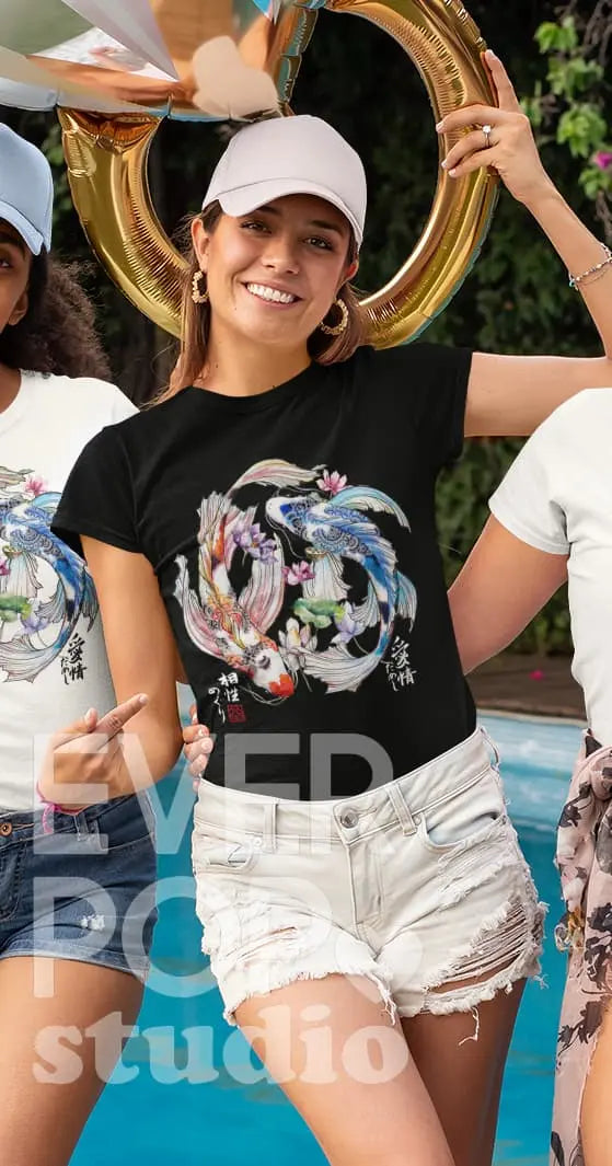 Koi Fish Graphic Tee Shirt, Hoodie Sweatshirt