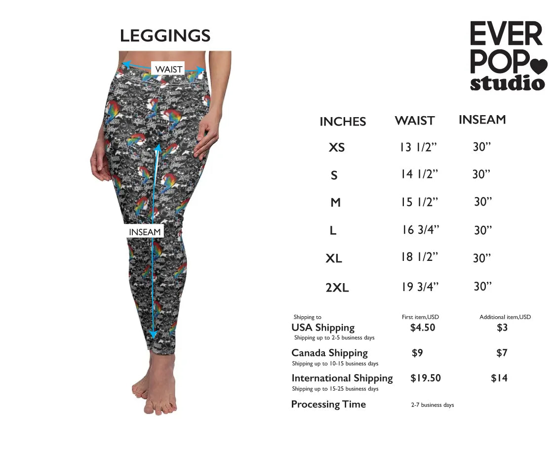 Bug Floral Leggings: Flower Print Yoga Pants, Fitness Apparel