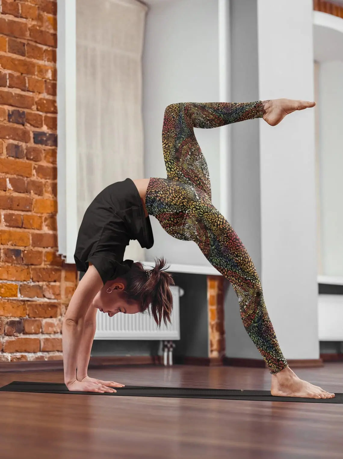 Leopard Print Leggings: Abstract Tie Dye Yoga Pants