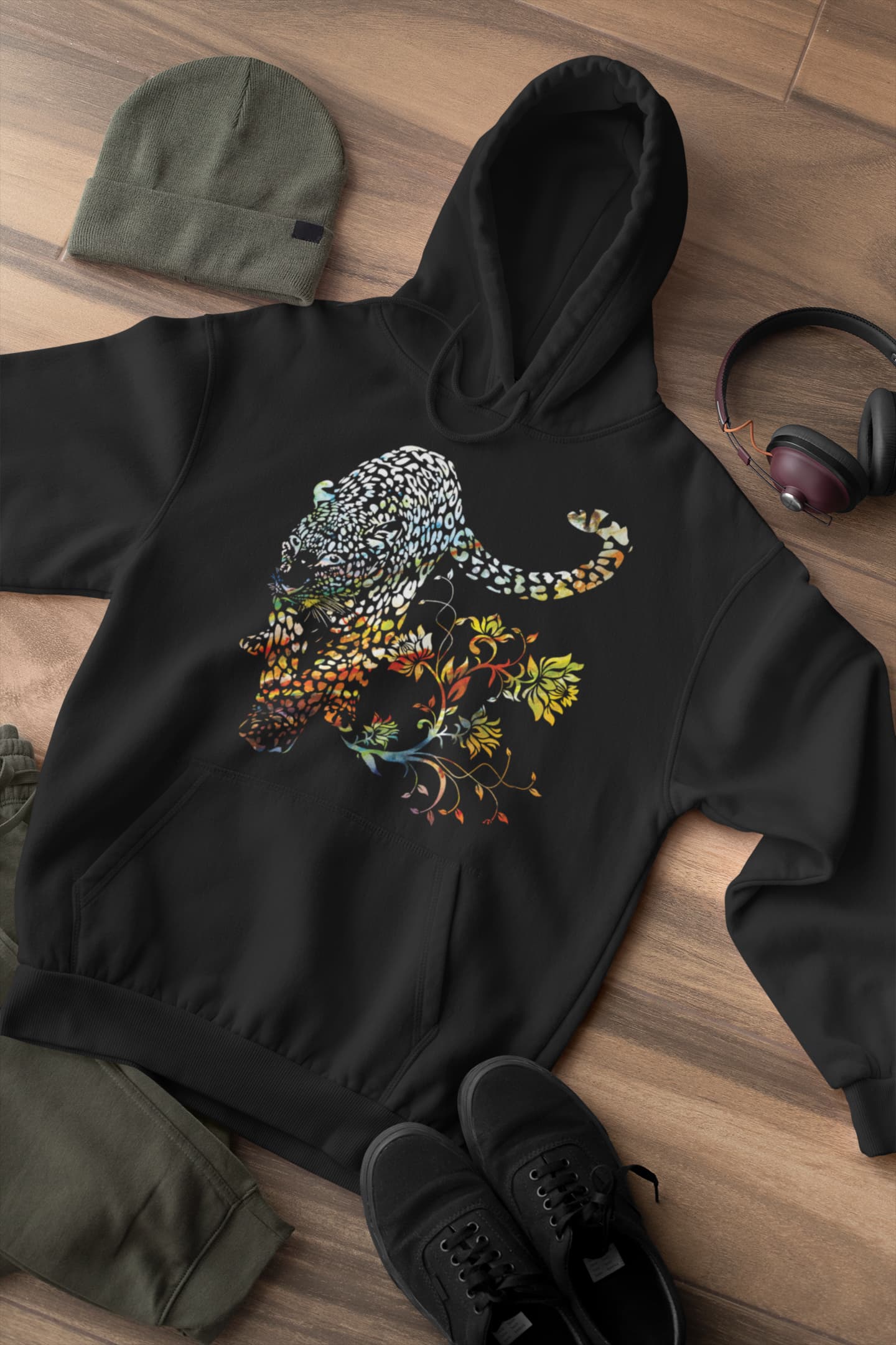 Safari Leopard Graphic Tee Shirt, Hoodie Sweatshirt