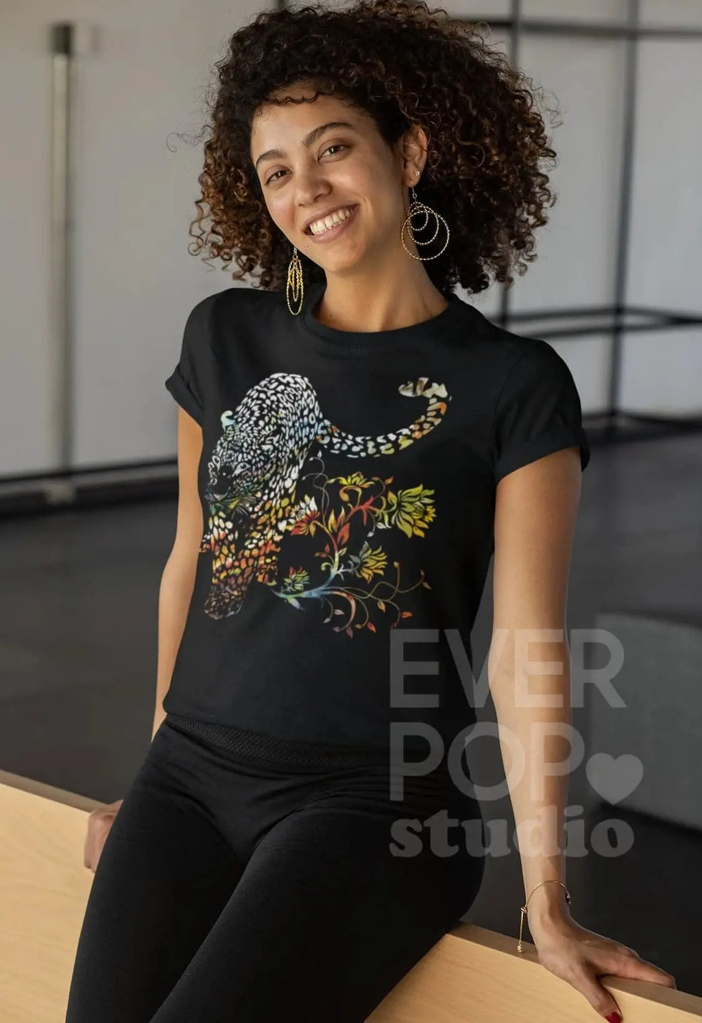 Safari Leopard Graphic Tee Shirt, Hoodie Sweatshirt