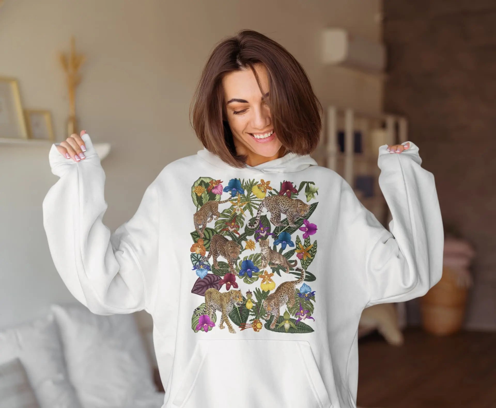 Leopard Cheetah Graphic Tee Shirt, Hoodie Sweatshirt