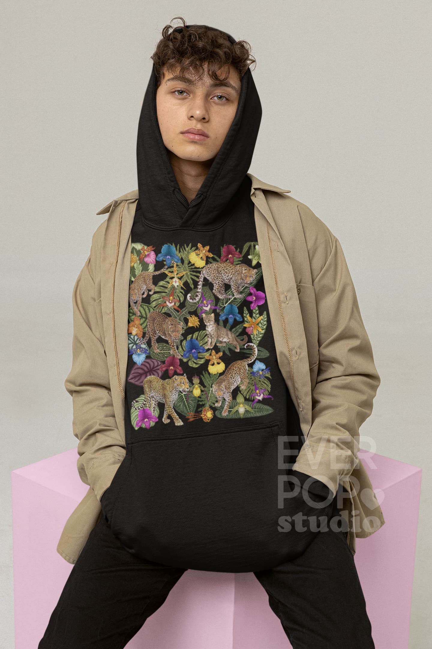 Leopard Cheetah Graphic Tee Shirt, Hoodie Sweatshirt