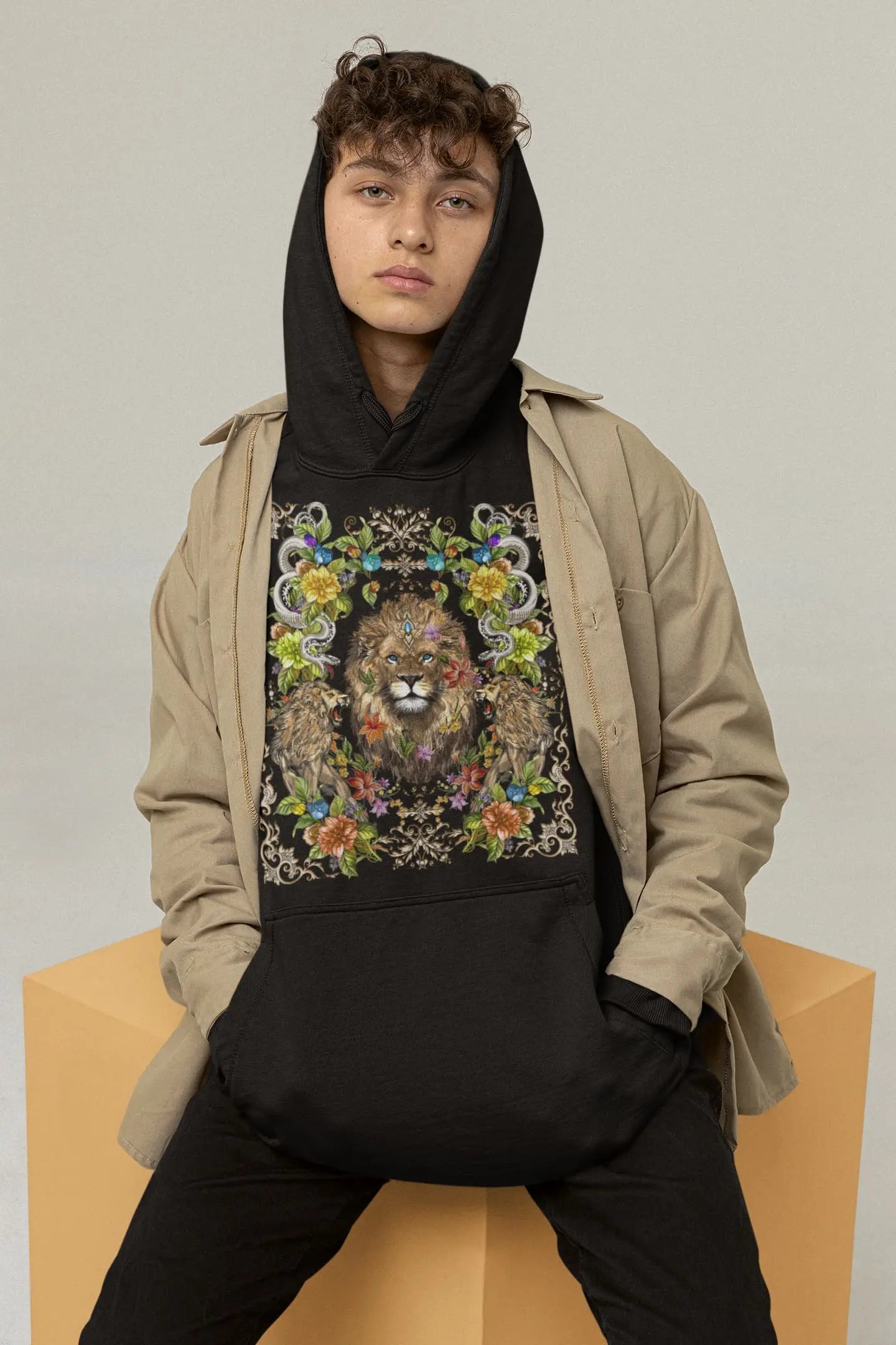 Lion Animal Graphic Tee Shirt, Hoodie Sweatshirt