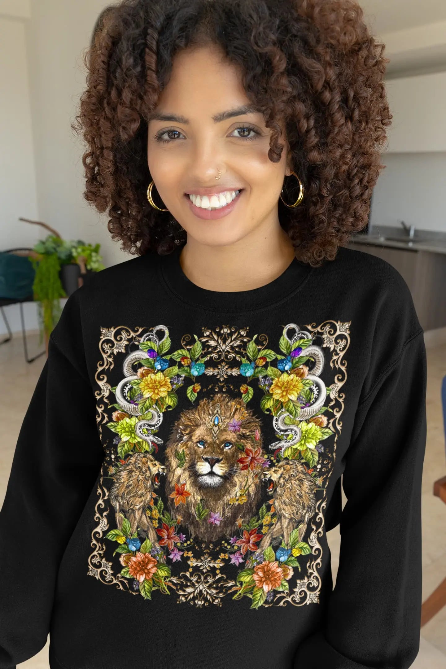 Lion Animal Graphic Tee Shirt, Hoodie Sweatshirt