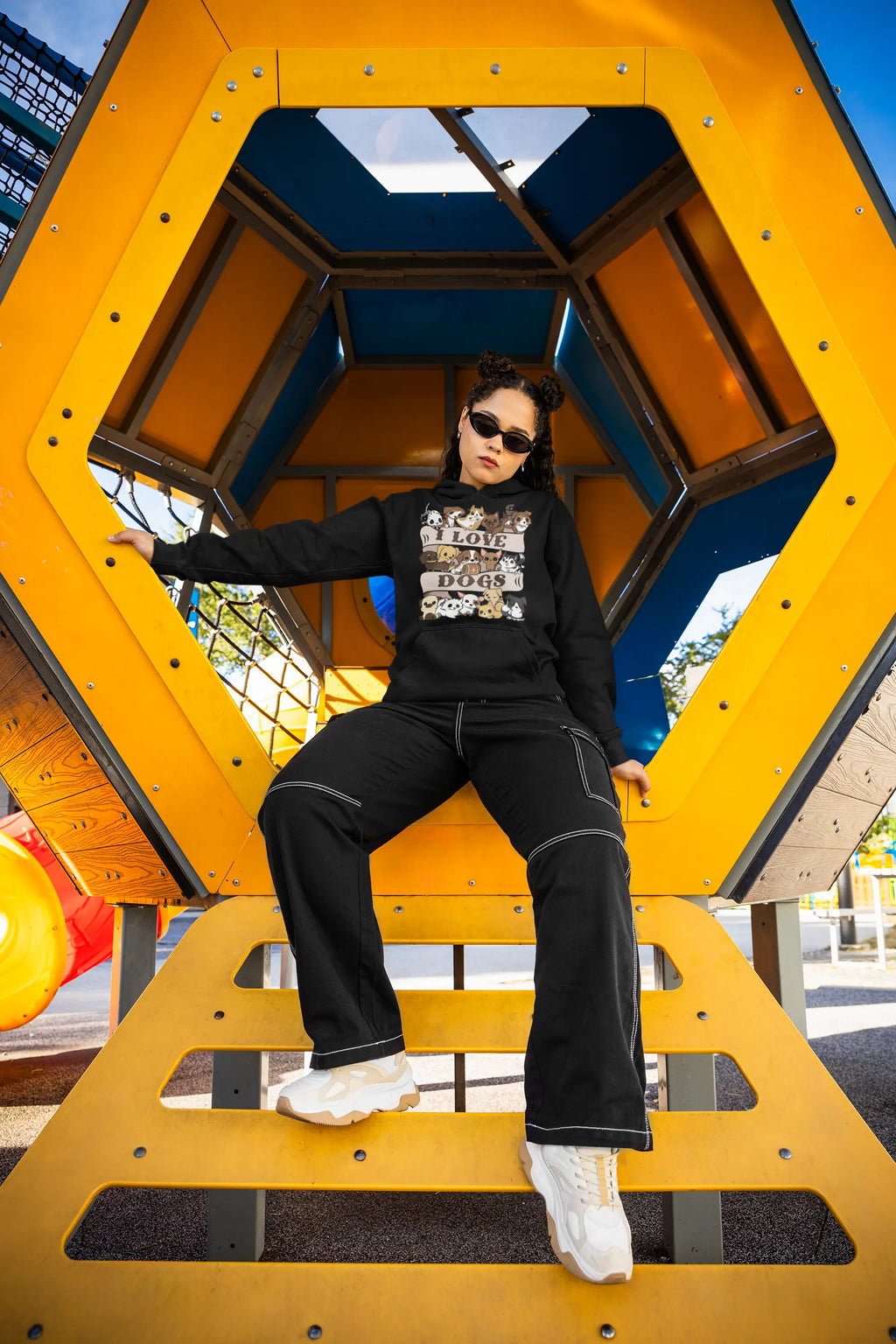 I Love Dogs-Puppy Friends Graphic Tee Shirt, Hoodie Sweatshirt