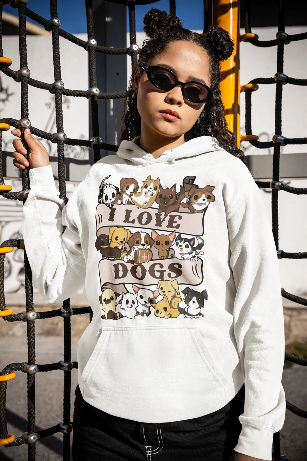 I Love Dogs-Puppy Friends Graphic Tee Shirt, Hoodie Sweatshirt