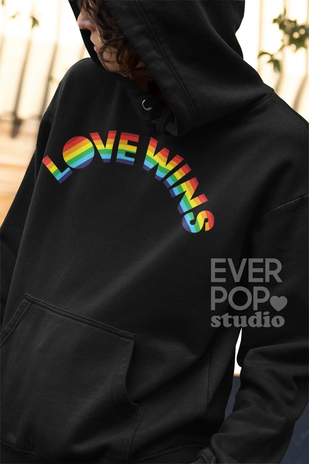 Love Wins Rainbow Graphic Tee Shirt, Hoodie Sweatshirt