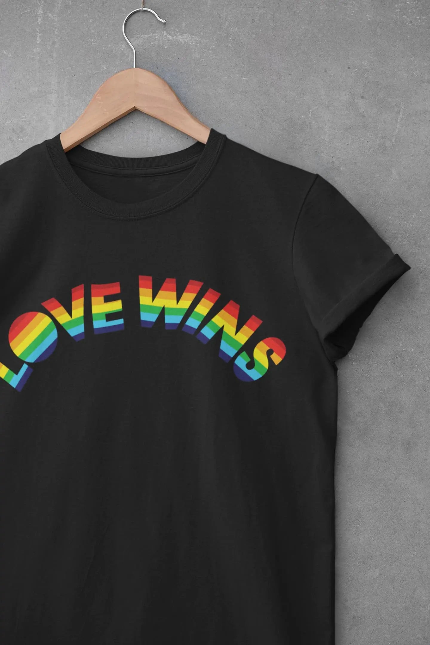 Love Wins Rainbow Graphic Tee Shirt, Hoodie Sweatshirt