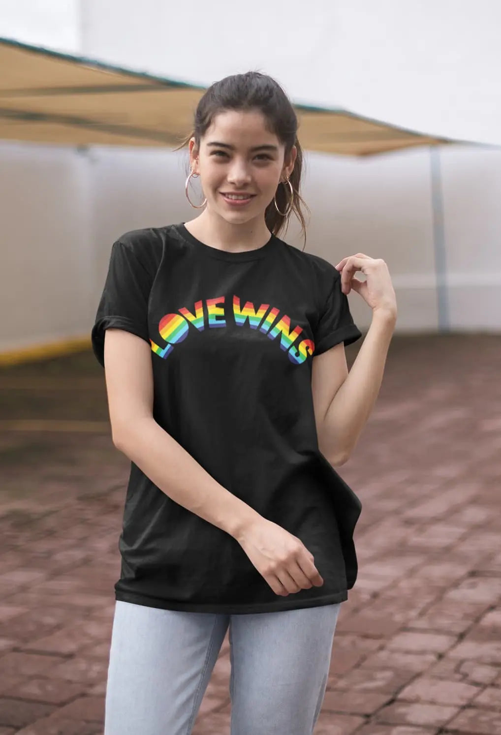 Love Wins Rainbow Graphic Tee Shirt, Hoodie Sweatshirt
