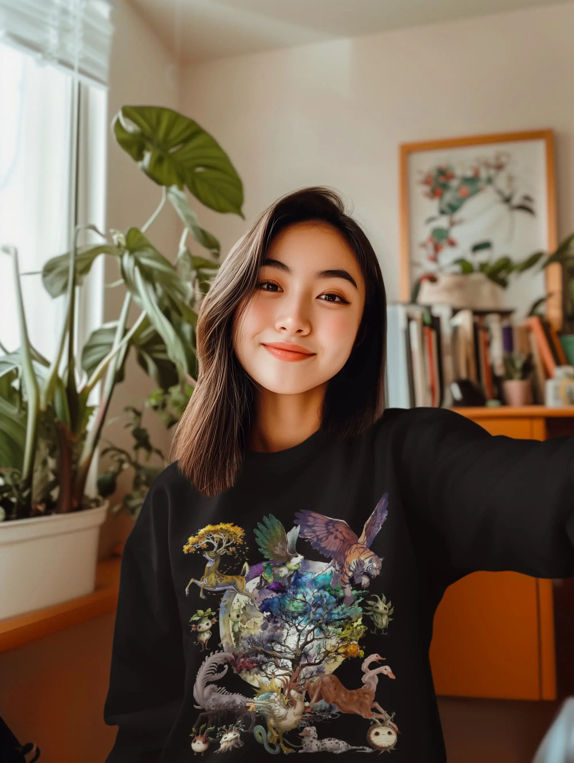 Mystical Animal Woodland Graphic Tee shirt, Hoodie Sweatshirt