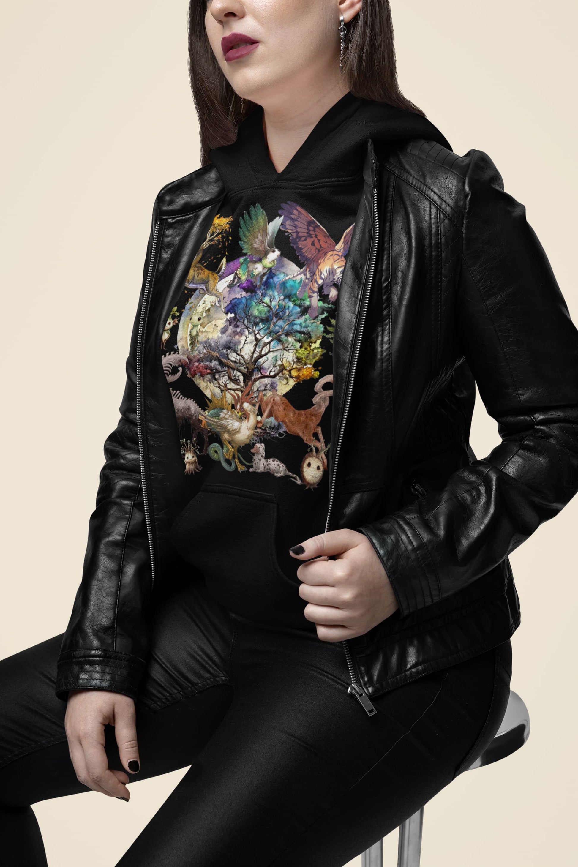 Mystical Animal Woodland Graphic Tee shirt, Hoodie Sweatshirt