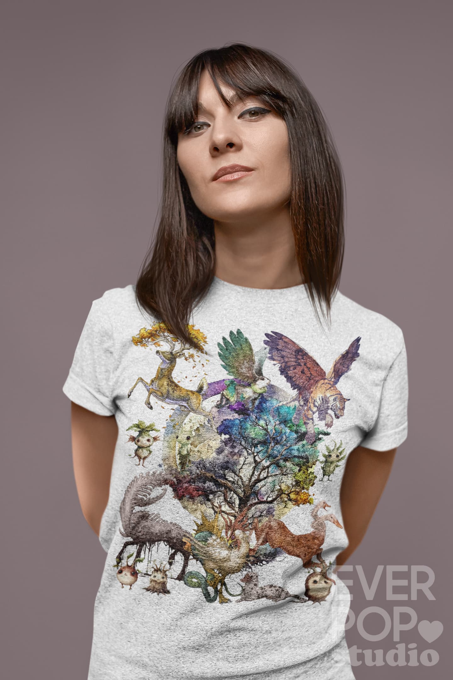 Mystical Animal Woodland Graphic Tee shirt, Hoodie Sweatshirt
