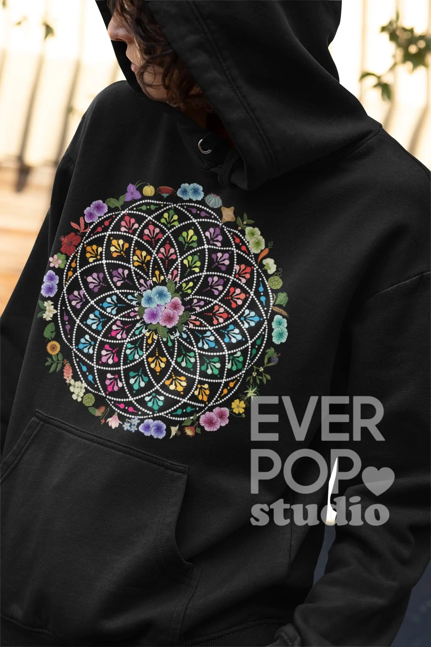 Floral Mandala Graphic Tee Shirt, Hoodie Sweatshirt