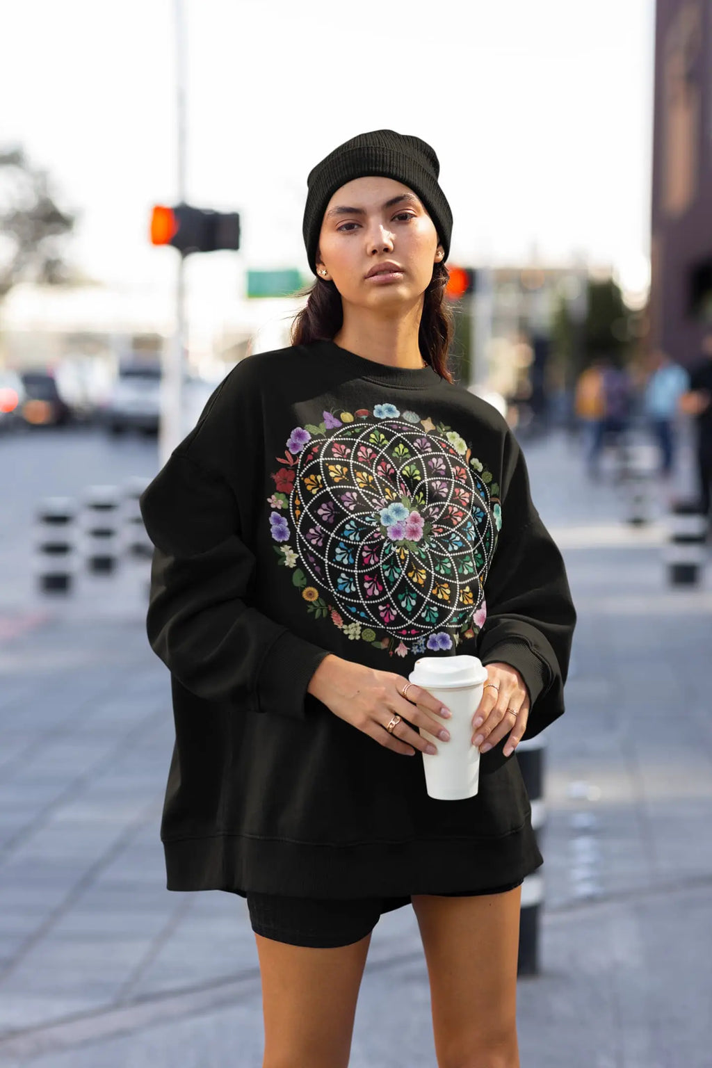Floral Mandala Graphic Tee Shirt, Hoodie Sweatshirt