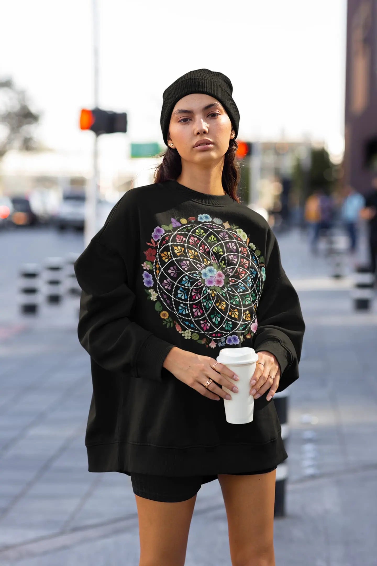 Floral Mandala Graphic Tee Shirt, Hoodie Sweatshirt