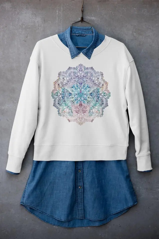 Colorful Mandala Graphic Tee Shirt, Hoodie Sweatshirt